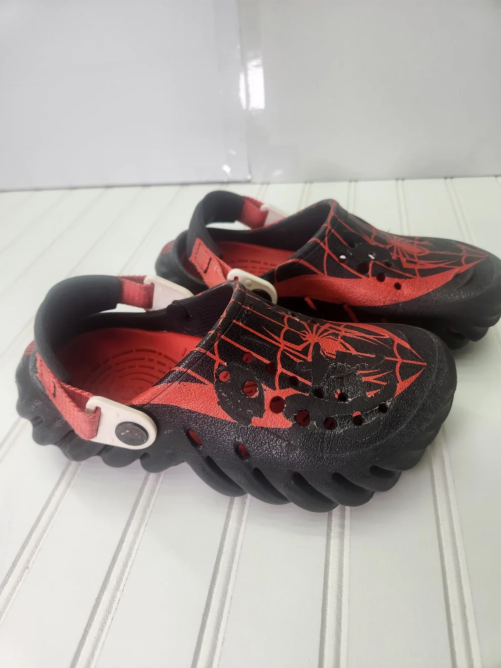 Kids Marvel x Crocs Echo Clogs Team Spider-Man Black Red Size J1
